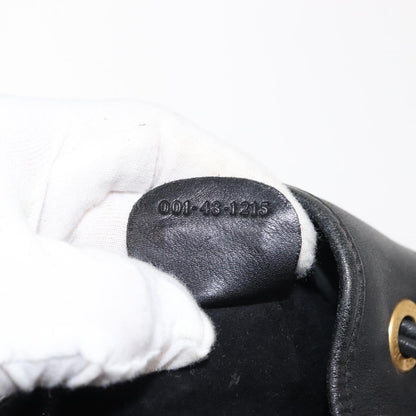 Gucci Vintage Drawstring Shoulder Bag Leather, BLACK, LEATHER, Shoulder bag