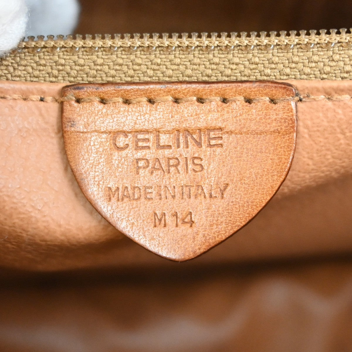 Celine Macadam Shoulder Bag Canvas, BROWN, CANVAS, Shoulder bag