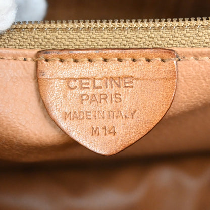 Celine Macadam Shoulder Bag Canvas, BROWN, CANVAS, Shoulder bag