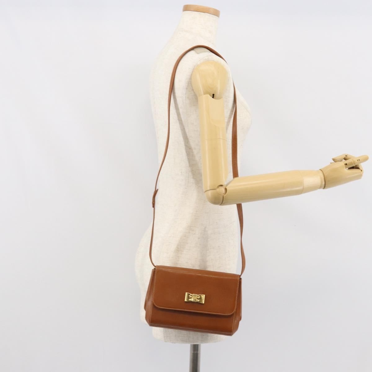 Gucci Vintage Shoulder Bag Leather, BROWN, LEATHER, Shoulder bag