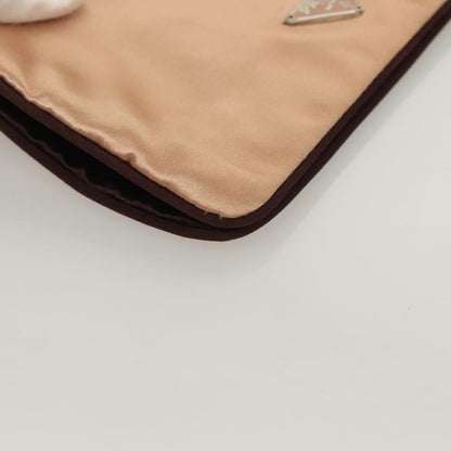 Prada Vintage Pouch Satin, BEIGE, SATIN, Clutche & pouche