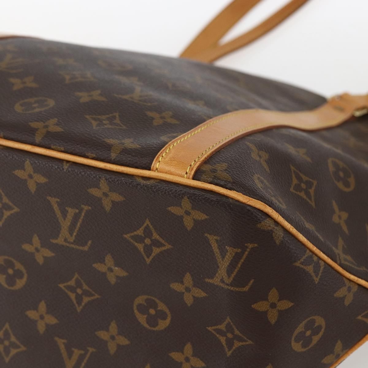 Louis Vuitton Shopping Sac Handbag Monogram Canvas, BROWN, CANVAS, Tote bag