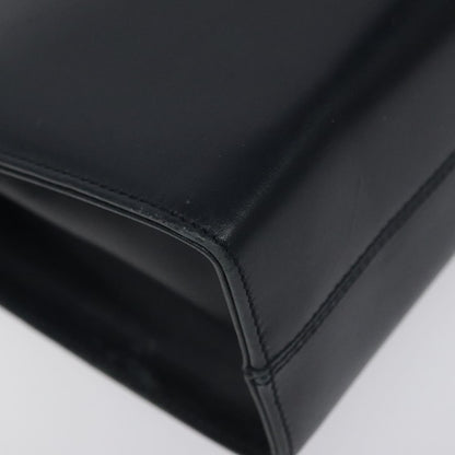 Salvatore Ferragamo Vintage Gancini Chain Shoulder Bag Leather, NAVY, LEATHER, Shoulder bag