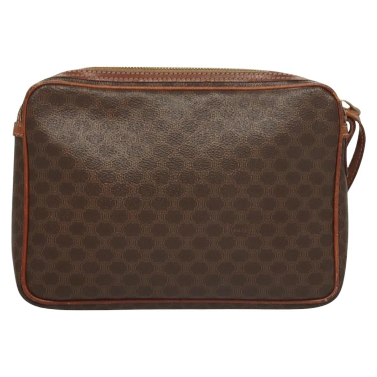Celine Macadam Pochette Clutch, BROWN, CANVAS, Clutche & pouche