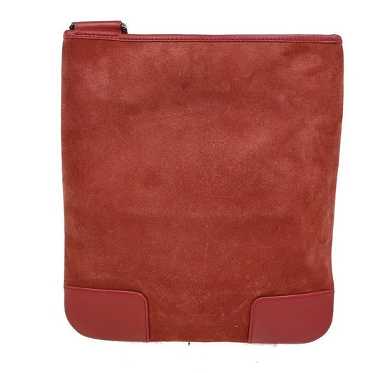Loewe Anagram Shoulder Bag Suede, RED, SUEDE, Shoulder bag