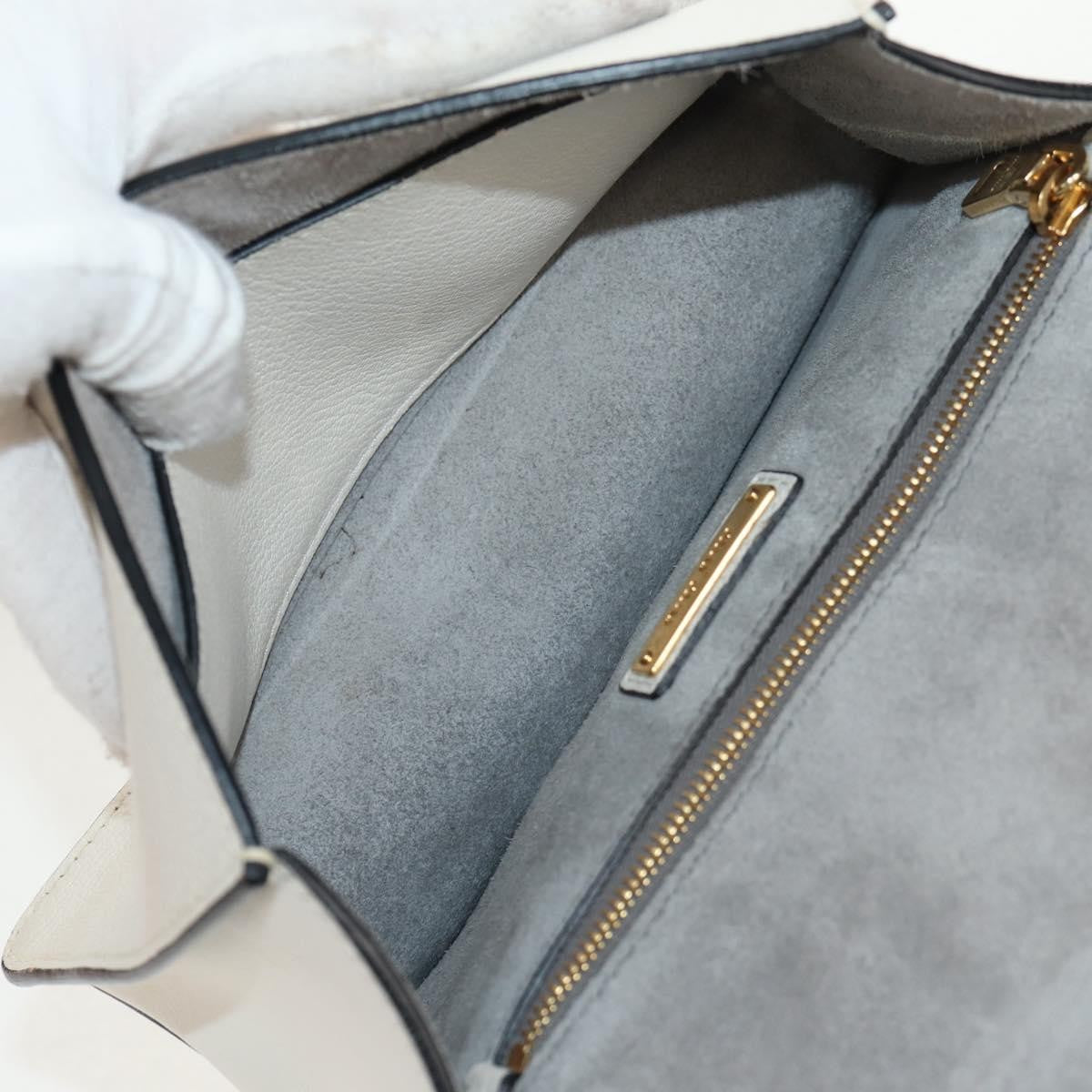 Miu Miu Madras Crystal Buckle Shoulder Bag Leather, WHITE, LEATHER, Shoulder bag