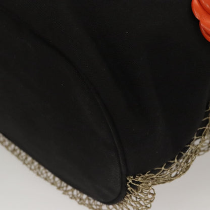 Chanel Camellia Flower Tote Canvas, BLACK, CANVAS, Tote bag