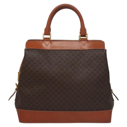 Celine Vintage Macadam Tote bag Canvas and Leather, Brown, Canvas, Tote Bag