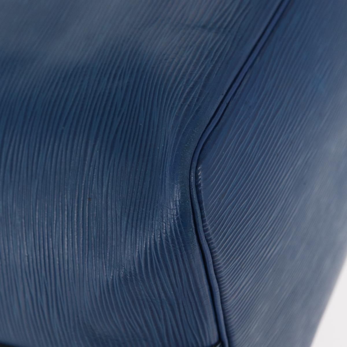 Louis Vuitton Petit Noe Handbag Epi Leather, BLUE, LEATHER, Shoulder bag