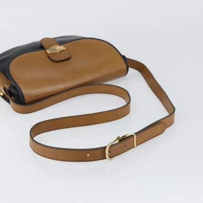 Christian Dior Flap Shoulder Bag Leather, BLACK, LEATHER, Shoulder bag