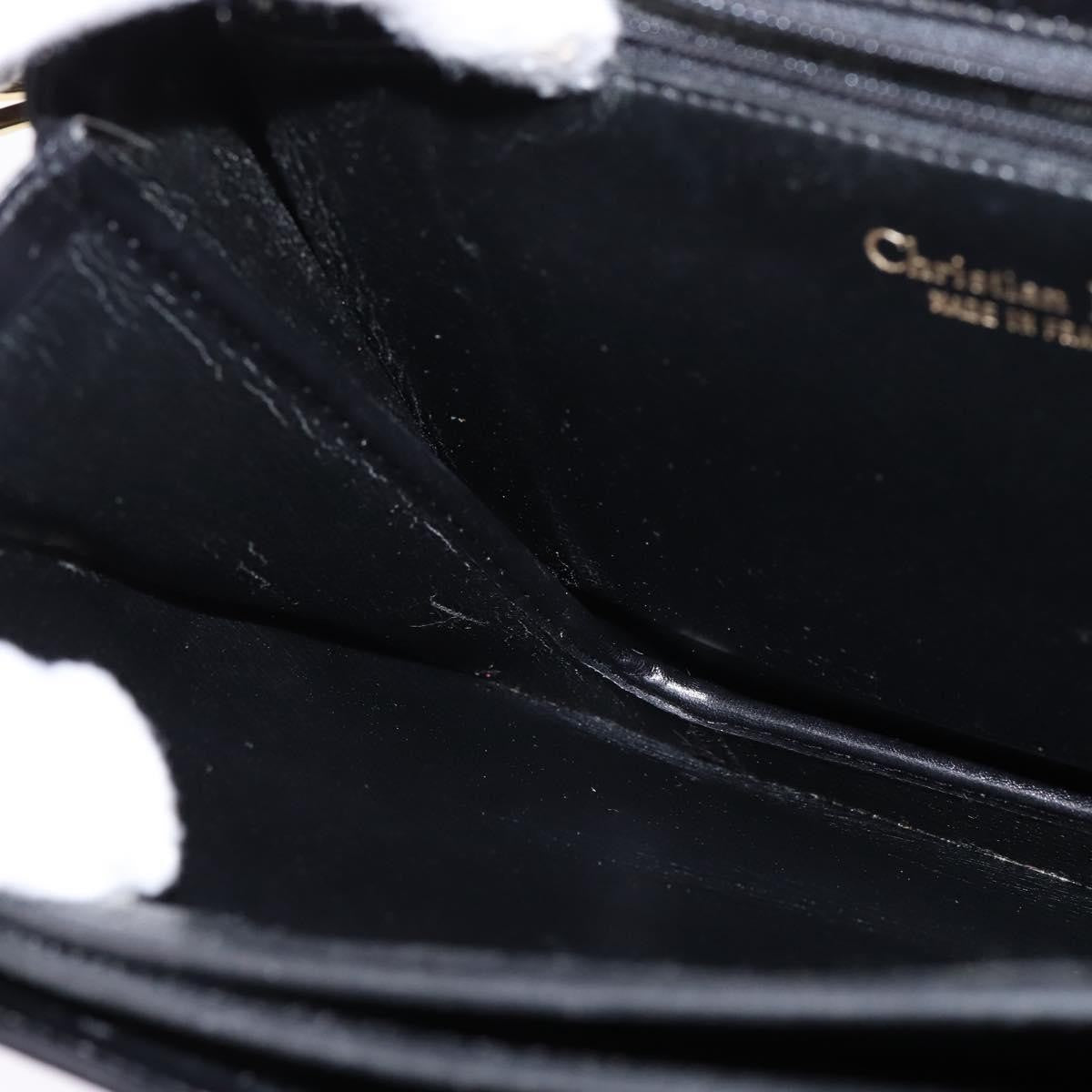 Christian Dior Flap Shoulder Bag Leather, BLACK, LEATHER, Shoulder bag