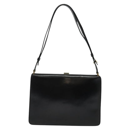 Celine Shoulder Bag Leather, BLACK, LEATHER, Shoulder bag