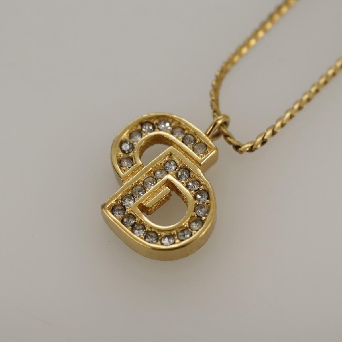 Christian Dior CD Pendant Necklace Gold-plated, GOLD, GOLD_PLATED, Necklace