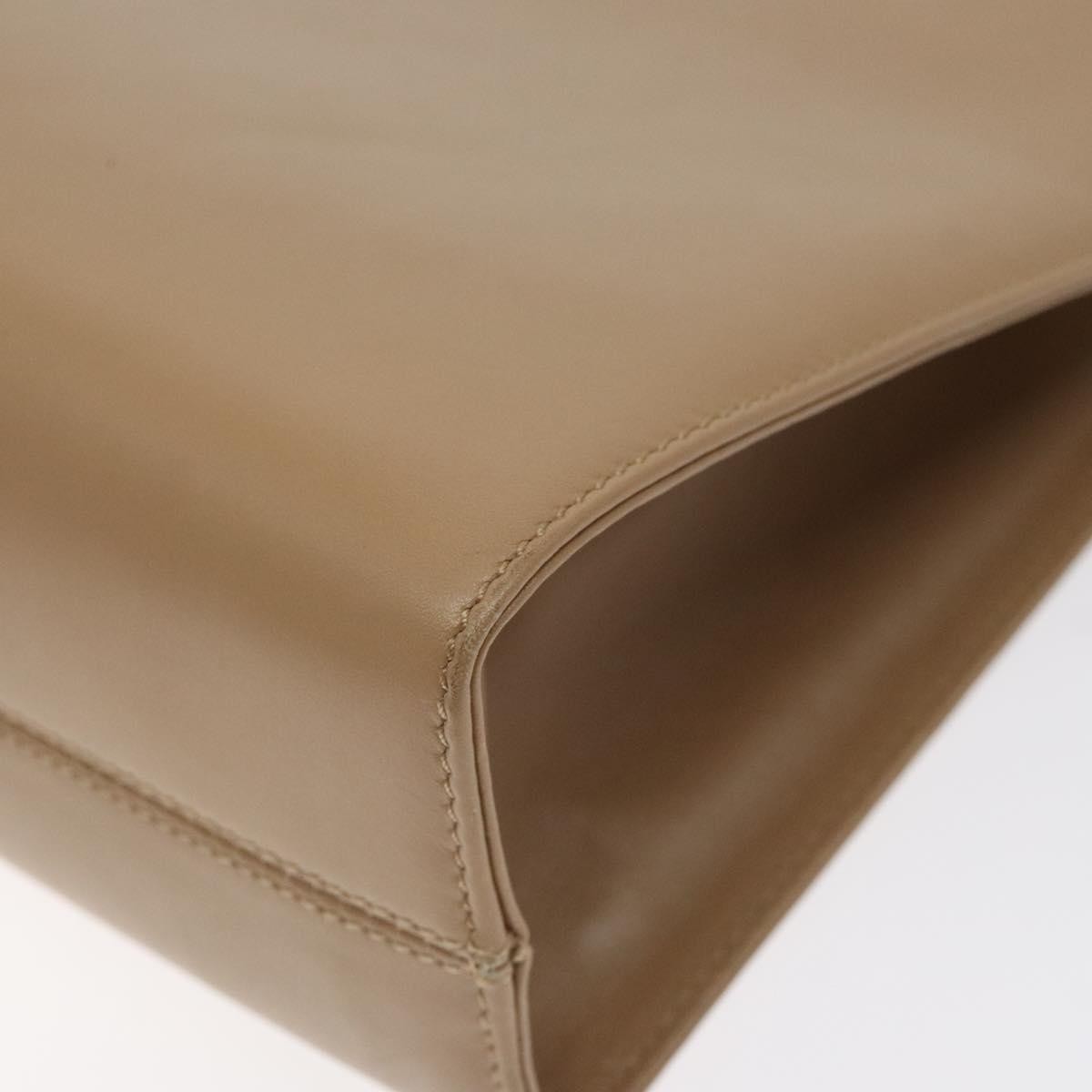 Salvatore Ferragamo Vintage Gancini Chain Shoulder Bag Leather, BEIGE, LEATHER, Shoulder bag