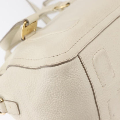 Salvatore Ferragamo Vala Handbag Leather, WHITE, LEATHER, Handbag