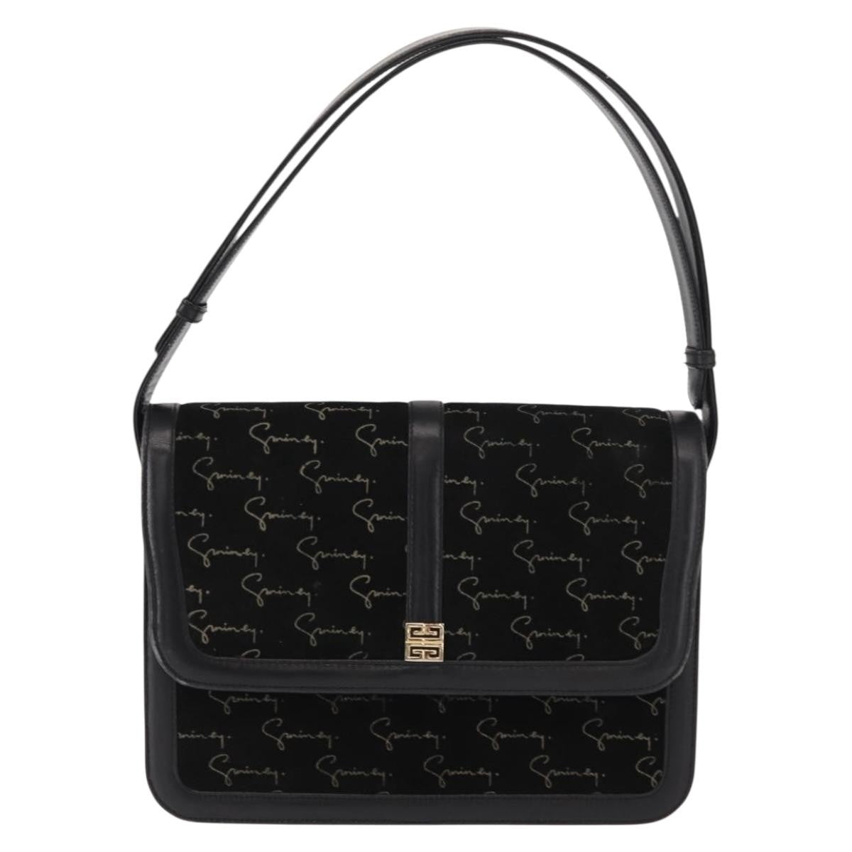 Givenchy Vintage 4G shoulder bag Suede, BLACK, SUEDE, Shoulder bag