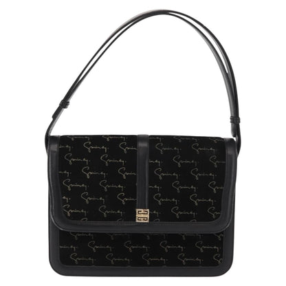 Givenchy Vintage 4G shoulder bag Suede, BLACK, SUEDE, Shoulder bag