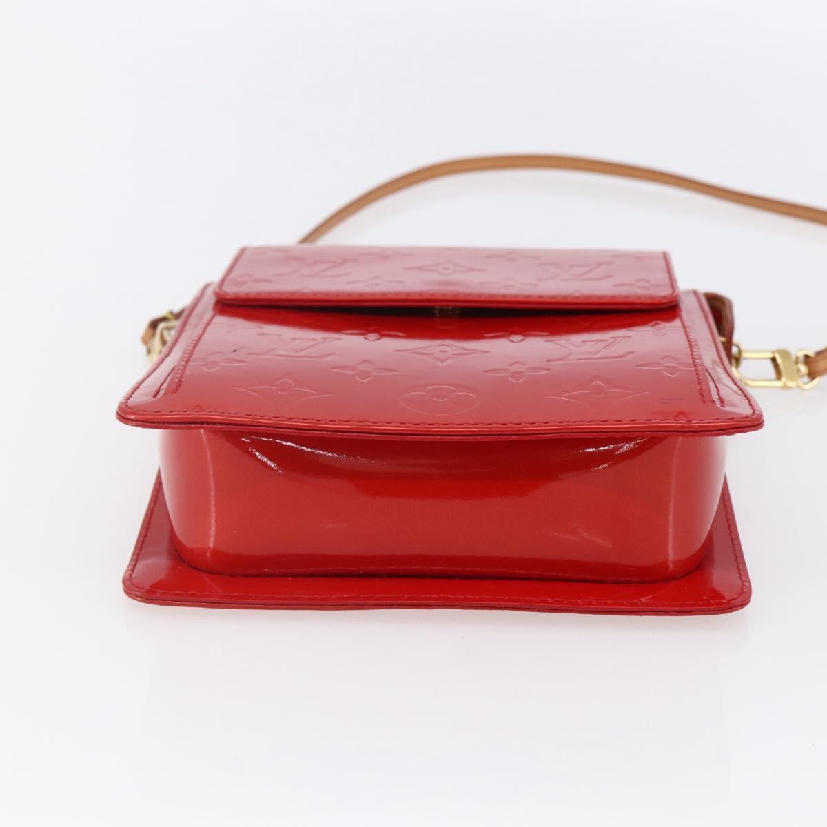Louis Vuitton Mott Handbag Monogram Vernis, RED, PATENT_LEATHER, Clutche & pouche