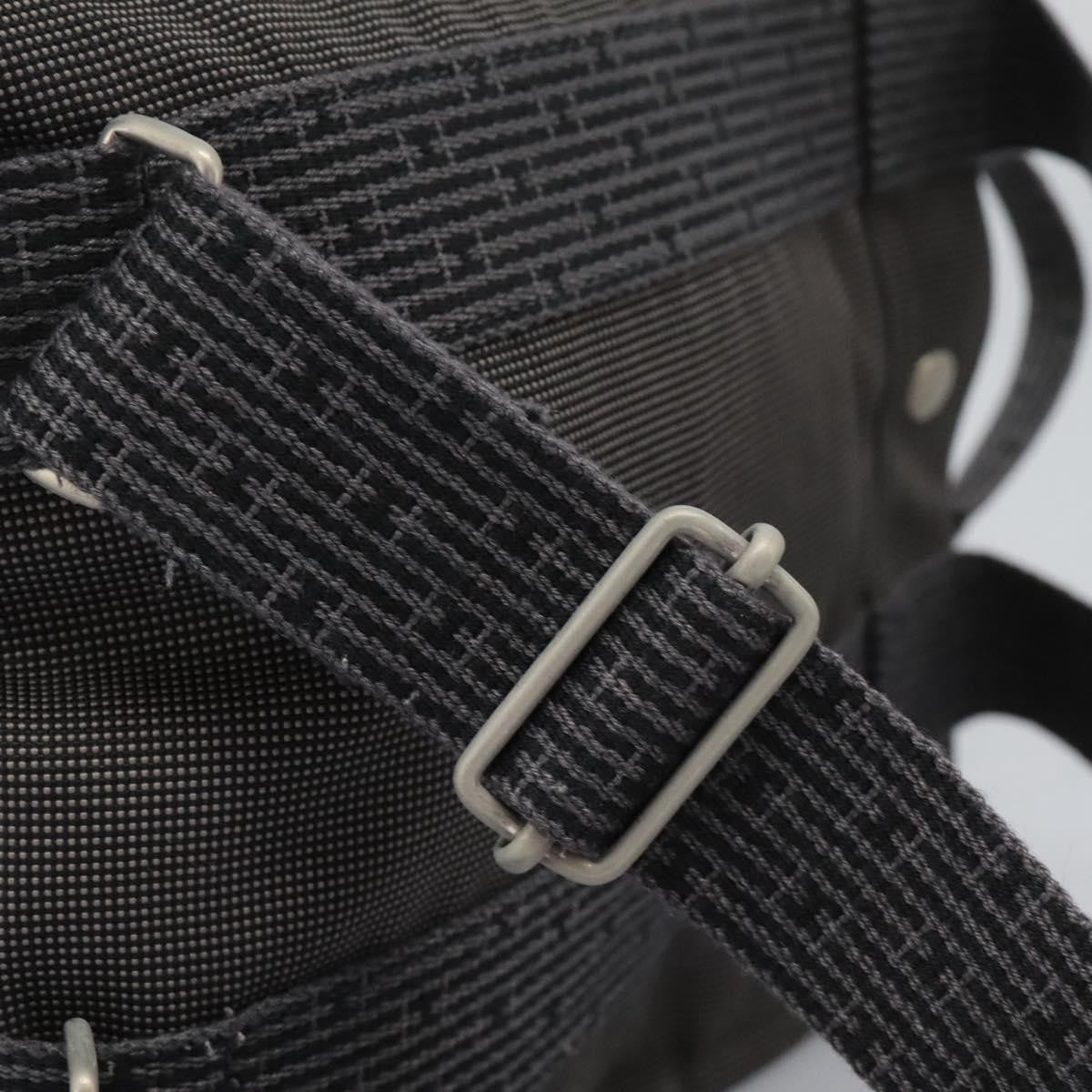 Hermes Herline Backpack Canvas, GRAY, CANVAS, Backpack