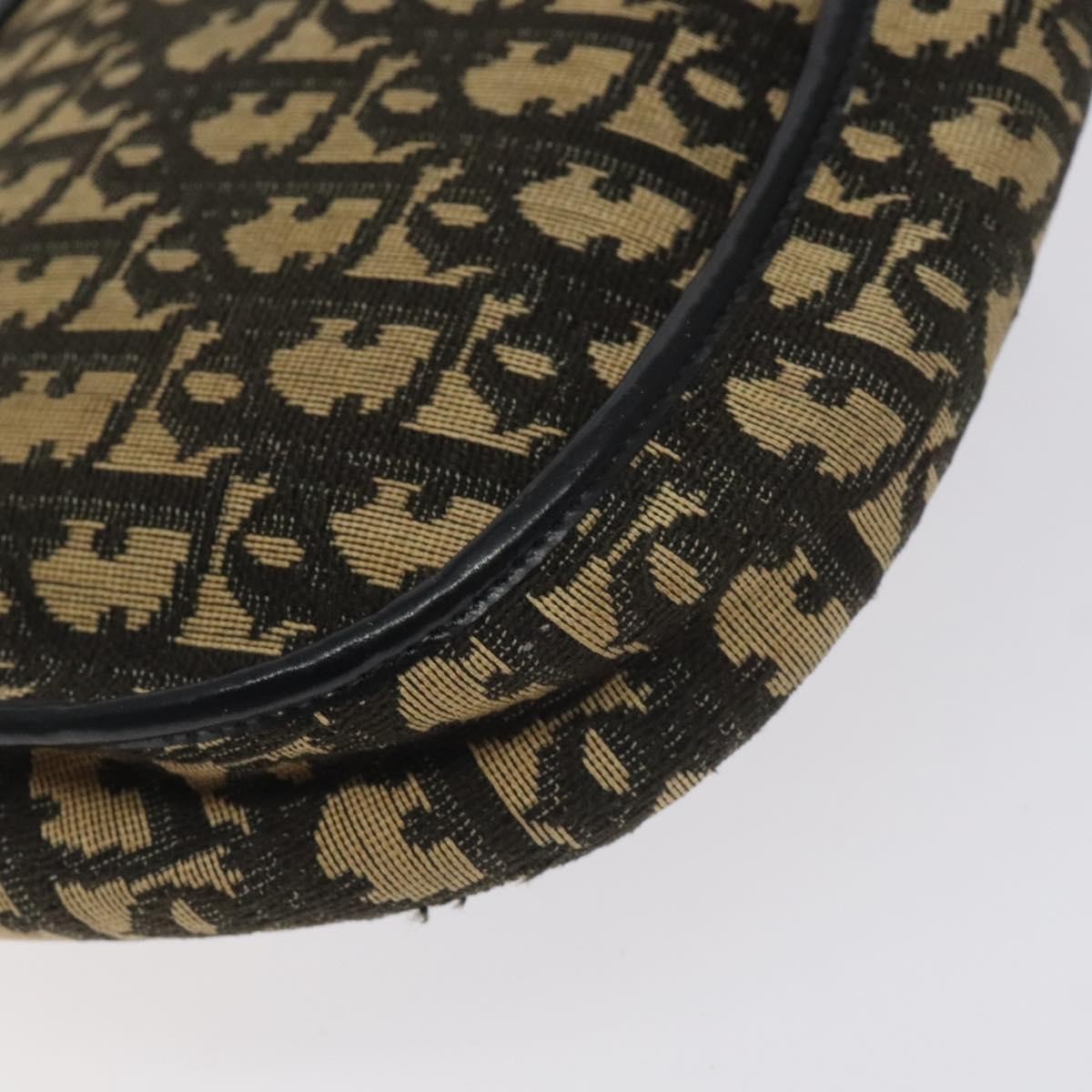 Christian Dior Vintage Flap Crossbody Bag Canvas, NAVY, CANVAS, Shoulder bag