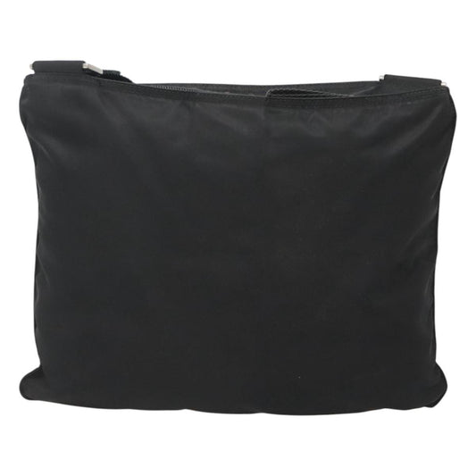 Prada Flat Messenger Bag Tessuto, BLACK, NYLON, Shoulder bag