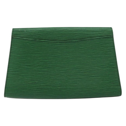 Louis Vuitton Art Deco Clutch Epi Leather, GREEN, LEATHER, Clutche & pouche