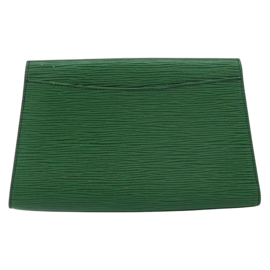 Louis Vuitton Art Deco Clutch Epi Leather, GREEN, LEATHER, Clutche & pouche