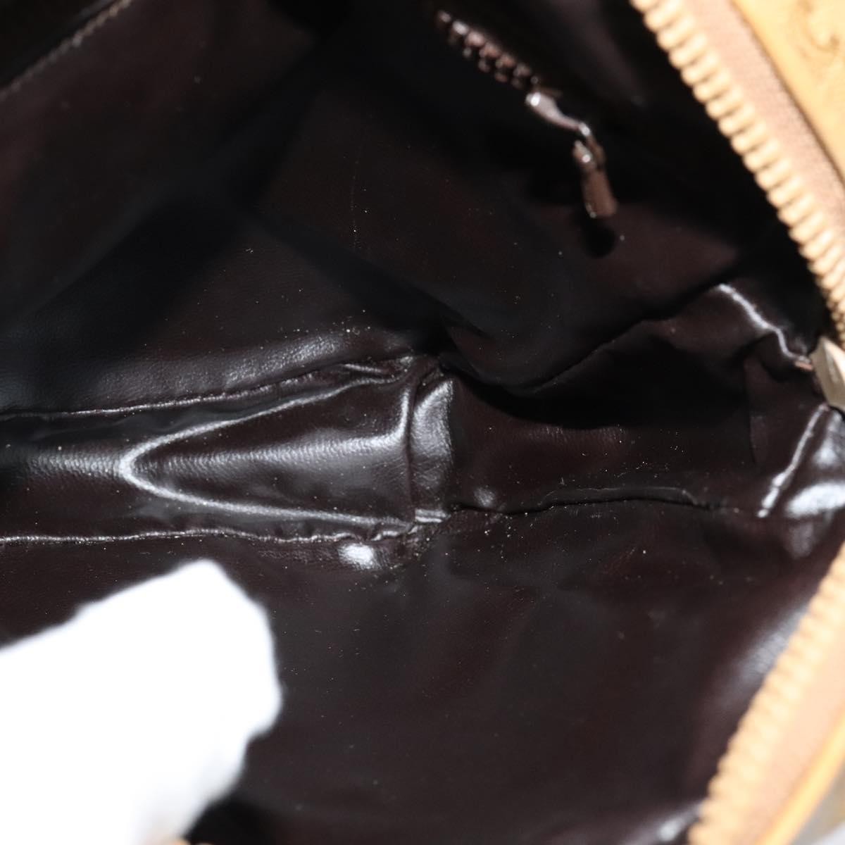 Celine Vintage Macadam Shoulder Bag Canvas, BEIGE, CANVAS, Shoulder bag