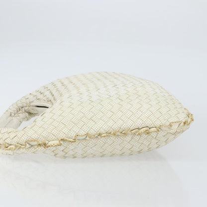 Bottega Veneta Veneta Hobo Perforated Intrecciato Nappa, WHITE, LEATHER, Handbag
