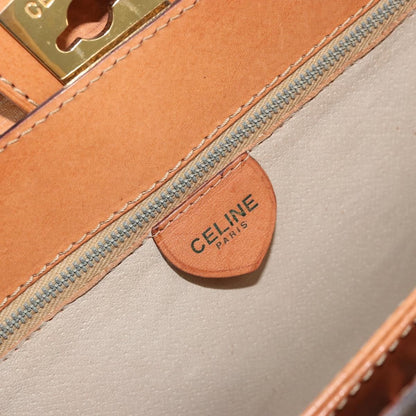 Celine Vintage Macadam Handbag Canvas, Brown, Canvas, Handbag