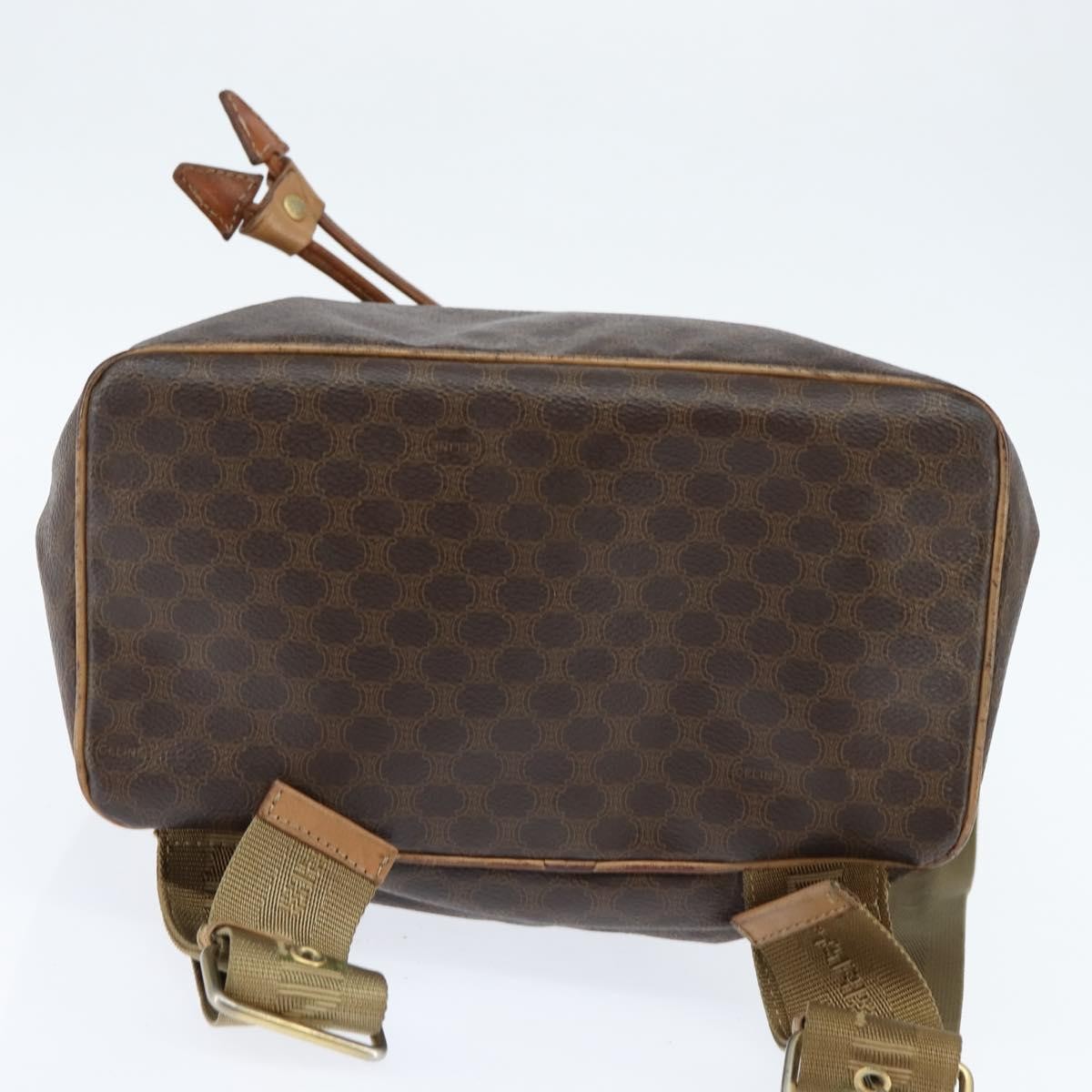 Celine Vintage Backpack Macadam Canvas, BROWN, CANVAS, Backpack