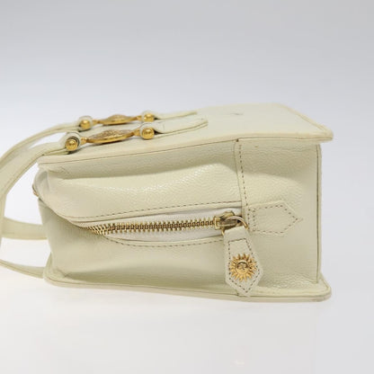 Versace Vintage Handbag Leather, WHITE, LEATHER, Handbag