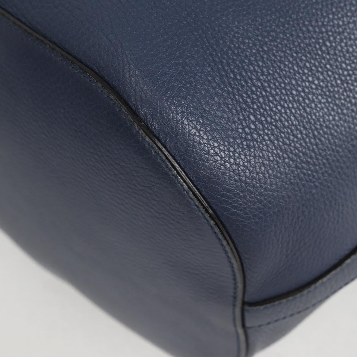 Gucci Miss Bamboo Bucket Bag Leather, BLUE, LEATHER, Handbag