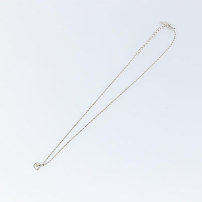 Christian Dior D logo Pendant Necklace Metal, SILVER, METAL, Necklace