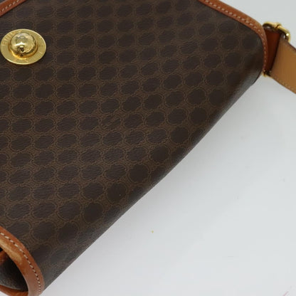 Celine Macadam Shoulder Bag PVC Leather, BROWN, CANVAS, Shoulder bag