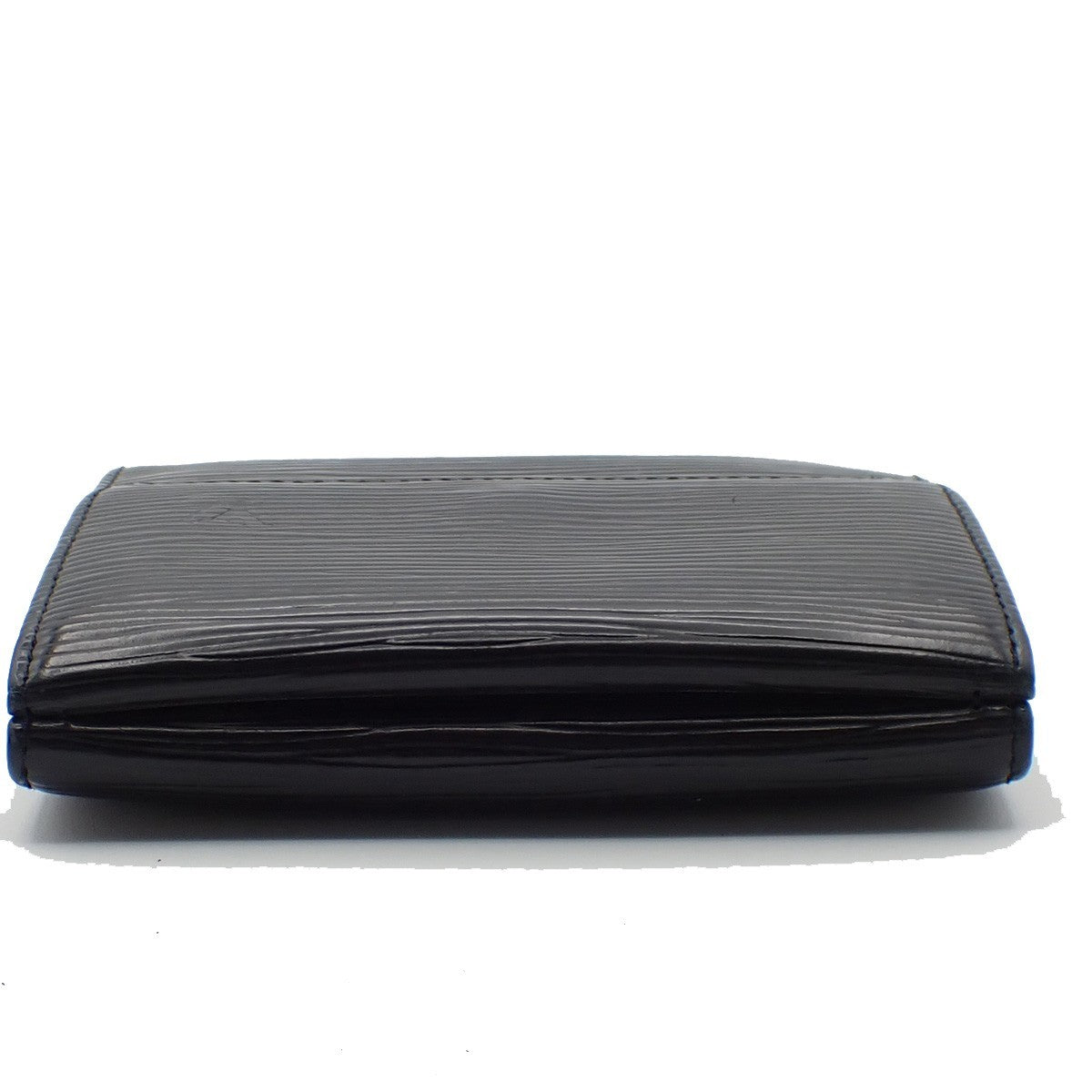 Louis Vuitton Porte Monnaie Billet Carte Crédit Leather, BLACK, LEATHER, Wallets