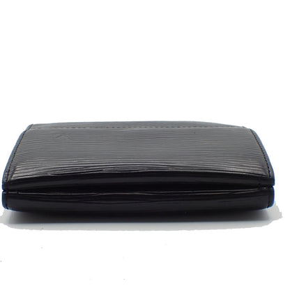 Louis Vuitton Porte Monnaie Billet Carte Crédit Leather, BLACK, LEATHER, Wallets