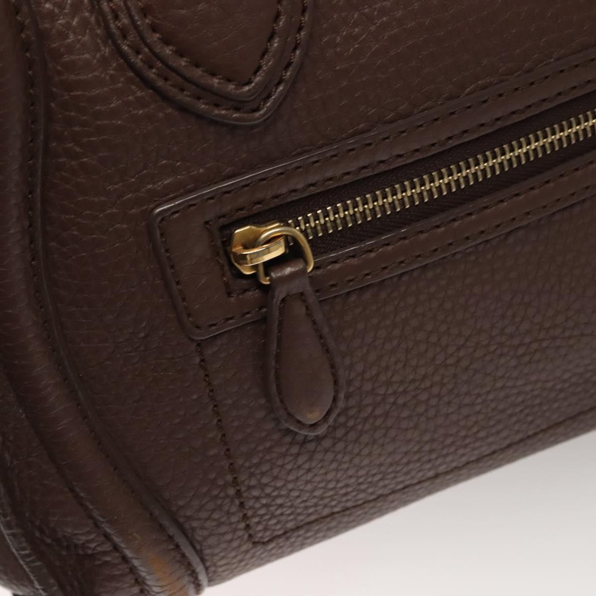 Celine Shopper Luggage Leather, BROWN, LEATHER, Handbag