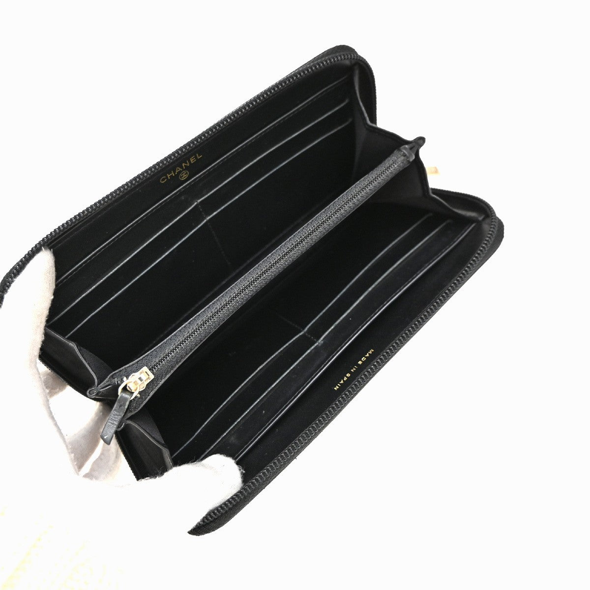 Chanel Timeless CC Zipped Wallet Goatskin, BLACK, LEATHER, Wallets