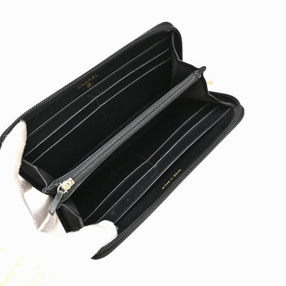 Chanel Timeless CC Zipped Wallet Goatskin, BLACK, LEATHER, Wallets