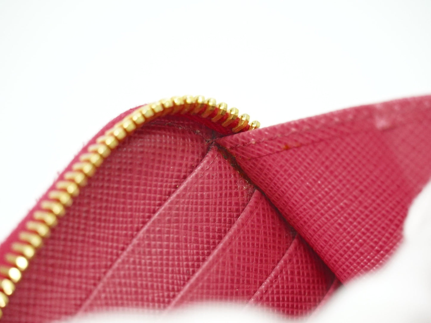 Prada Bow Zip Around Wallet Saffiano Leather, PINK, LEATHER, Wallets