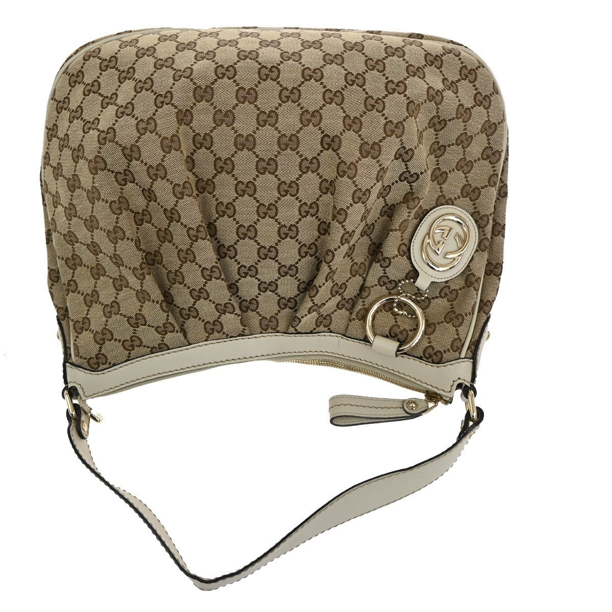 Gucci Sukey Shoulder Bag GG Canvas, BEIGE, CANVAS, Shoulder bag