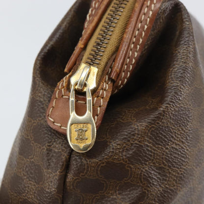 Celine Macadam Pochette Canvas and Leather, BROWN, CANVAS, Clutche & pouche