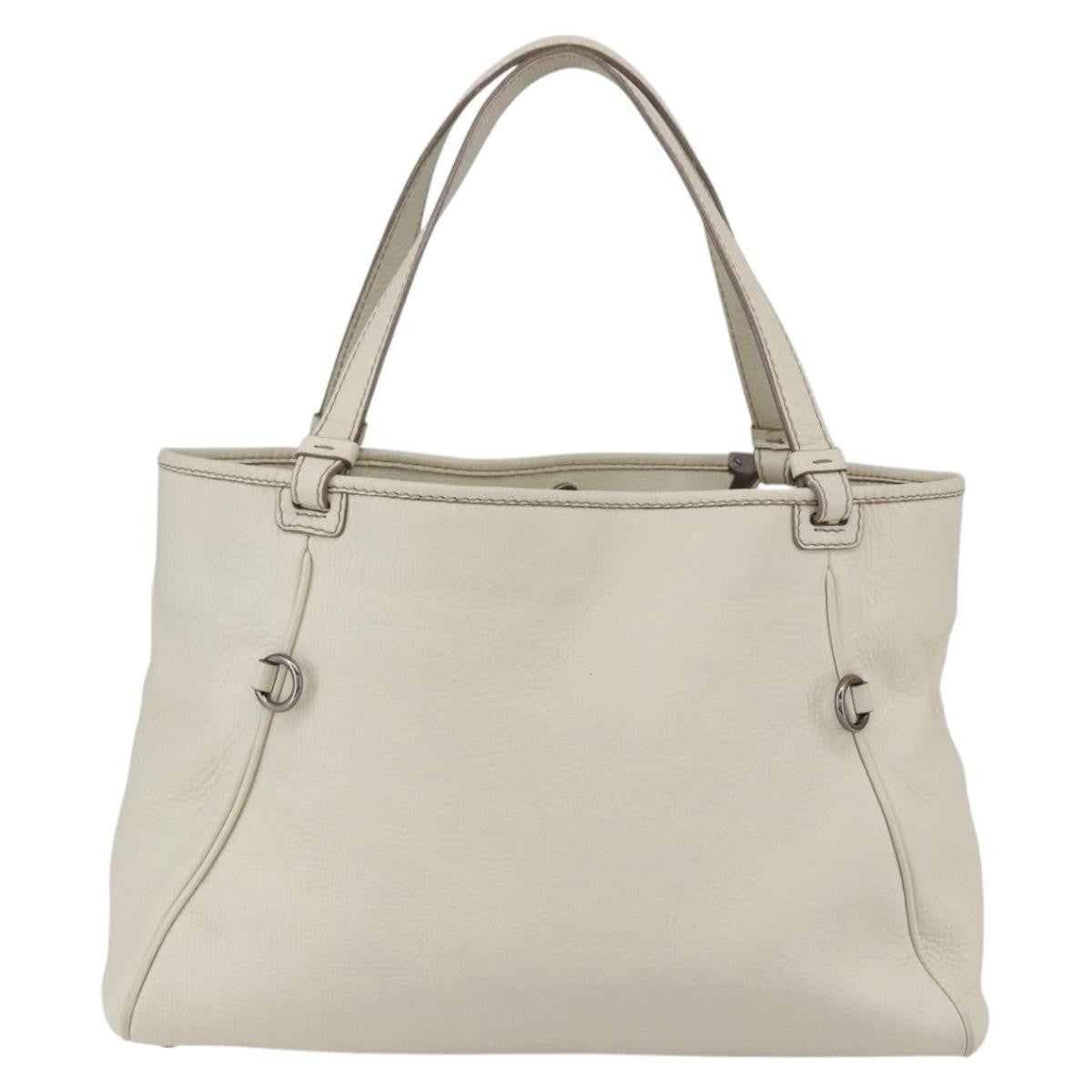 Salvatore Ferragamo Vintage Tote bag Leather, WHITE, LEATHER, Tote bag