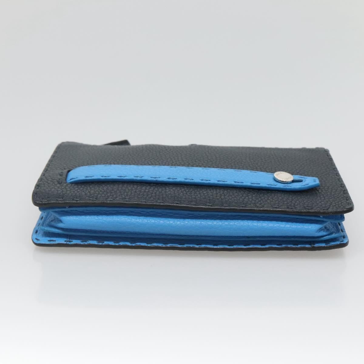 Fendi Selleria Zip Pouch Leather, BLACK, LEATHER, Clutche & pouche