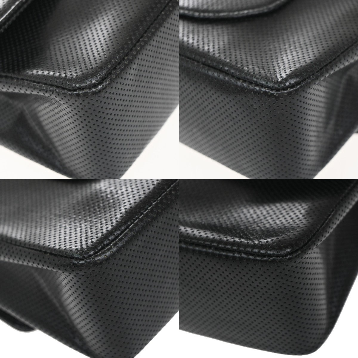 Chanel Flap shoulder Bag Leather, BLACK, LEATHER, Shoulder bag