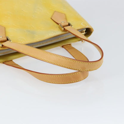 Louis Vuitton Houston Handbag Monogram Vernis, YELLOW, PATENT_LEATHER, Tote bag