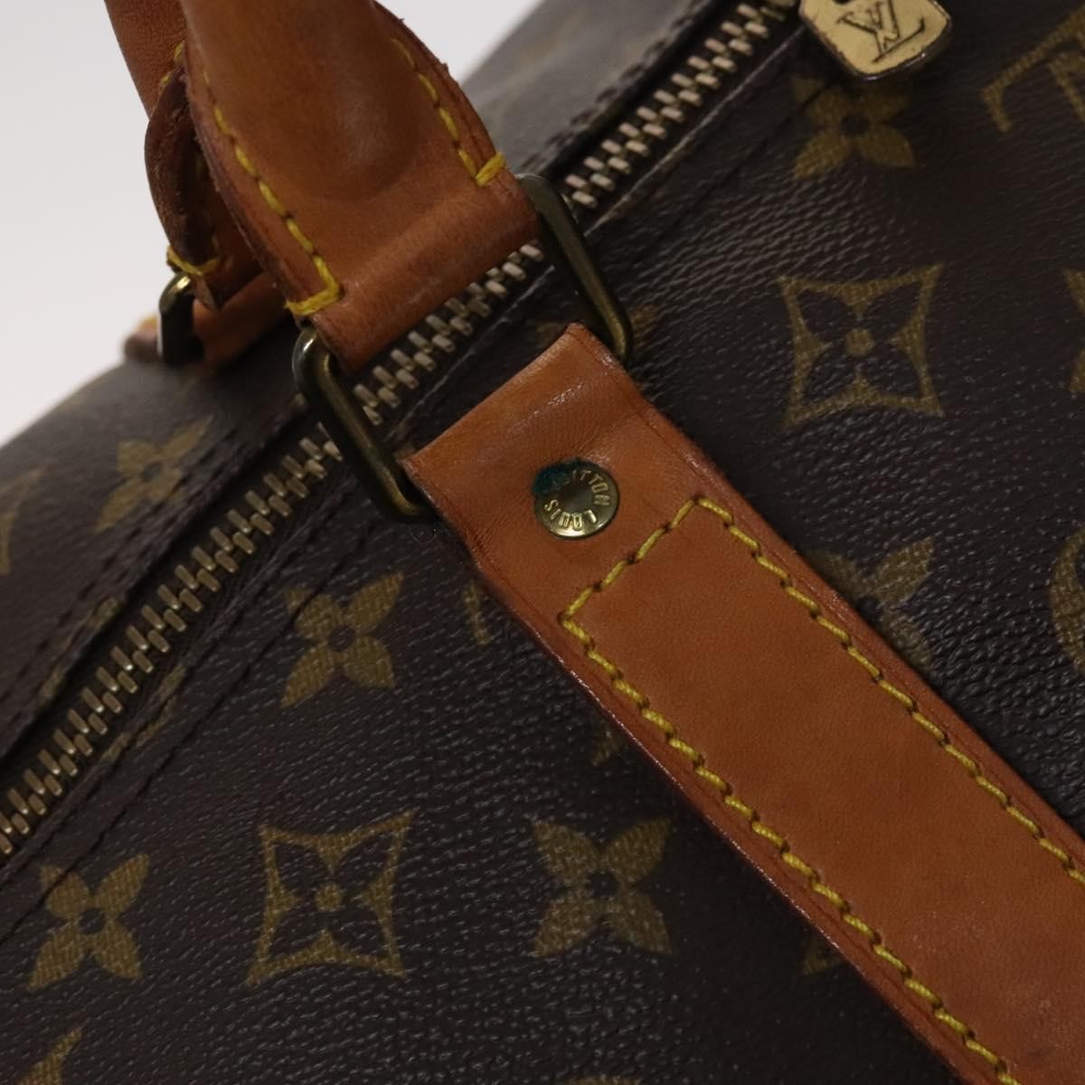 Louis Vuitton Keepall Bandouliere Bag Monogram Canvas, BROWN, CANVAS, Travel bag