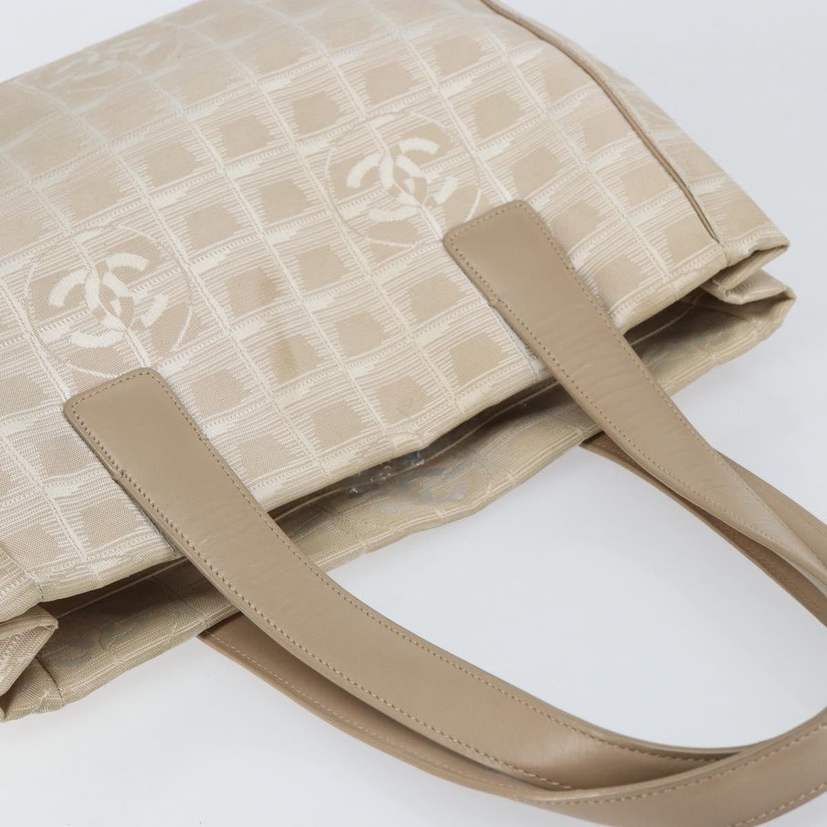 Chanel Travel Line Tote Nylon, BEIGE, NYLON, Tote bag