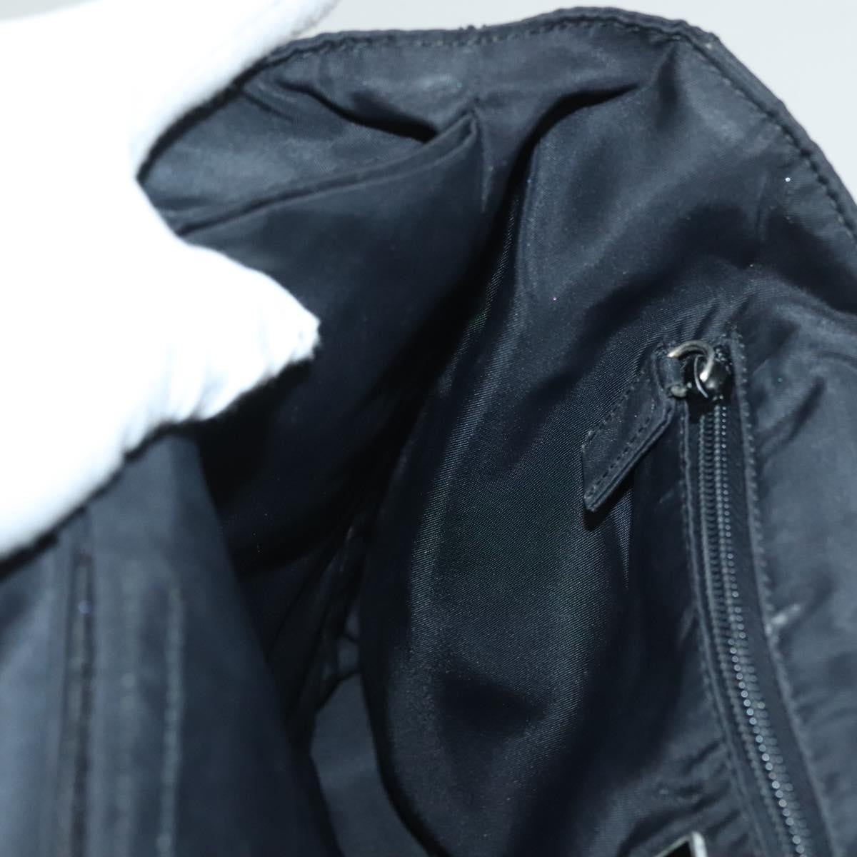 Prada Logo Flat Tote Bag. Nylon Tessuto, BLACK, NYLON, Handbag